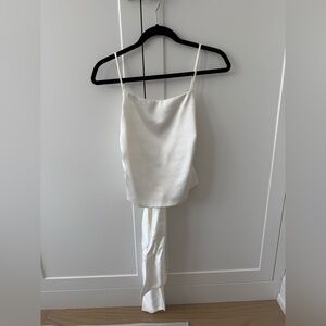 Zara Cream Satin Blouse